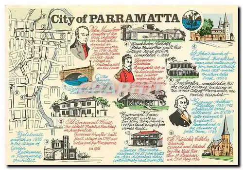 Cartes postales moderne Parramatta founded in 1788 by Governor Philip Australia