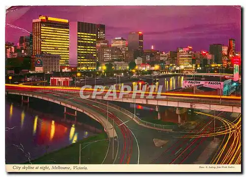 Cartes postales moderne City skyline at night Melbourne Victoria