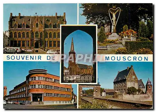 Moderne Karte Souvenir de Mouscron