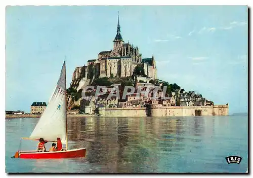 Moderne Karte Le Mont Saint Michel Cote Est a Maree haute