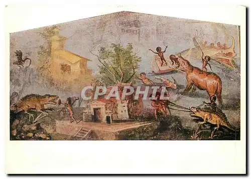 Cartes postales moderne Pittura Romana Paesaggio nilotico Napoli Musee Nazionale