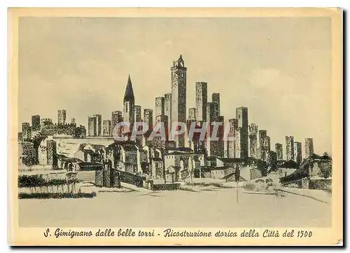 Cartes postales moderne Ricordo della Citta di S Gimignano