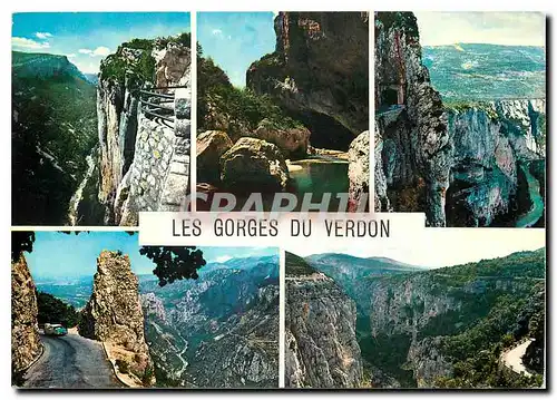 Moderne Karte Les Gorges du Verdon