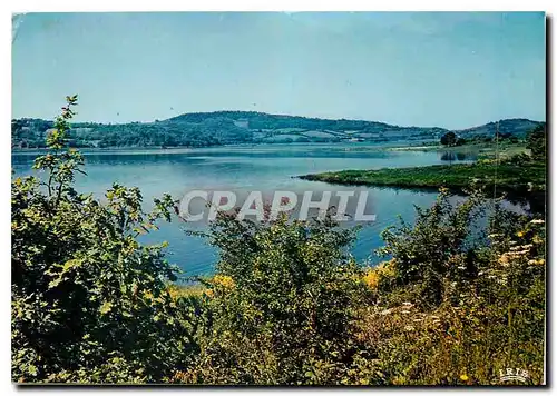 Moderne Karte Lac de Panneciere Vue sur le Lac