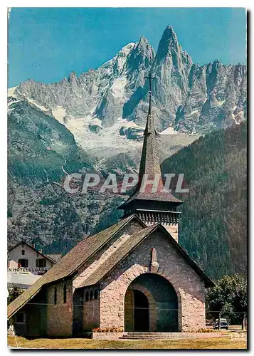 Cartes postales moderne Les Praz de Chamonia la Chapelle Panorama sur la Verte et les Drus