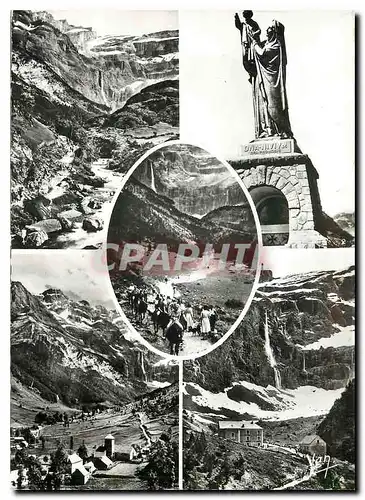 Moderne Karte Souvenir de Gavarnie Sentier du Cirque