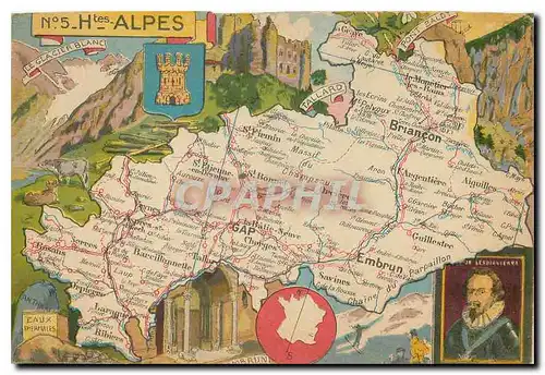 Moderne Karte Hautes Alpes