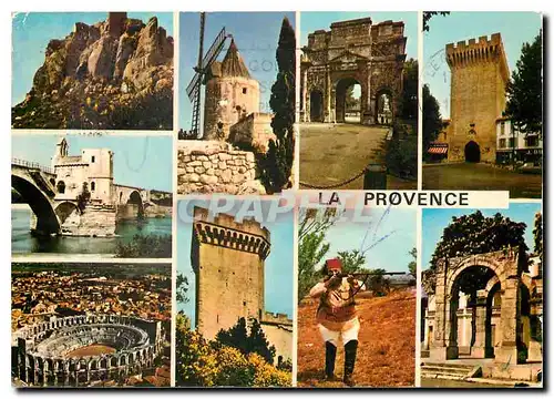 Cartes postales moderne La Provence Les Baux Fontvieille Orange en souvenir d'une promenade a travers la provence