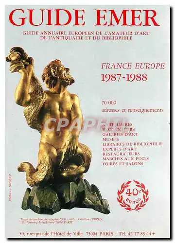 Cartes postales moderne Guide Emer France Europe 1987 1988