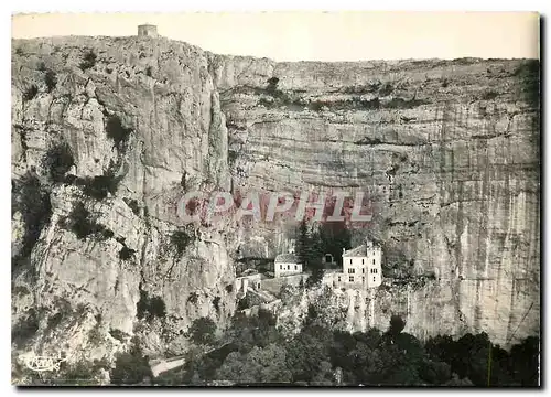 Moderne Karte La Ste Bame Plan d'Aups (Var) Vue aerienne sur la grotte et Chapelle du St Pillon