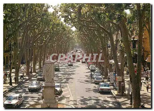 Cartes postales moderne Reflets de Provence Aix en provence (B du R) Le Cours Mirabeaue la Statue du Roi Rene