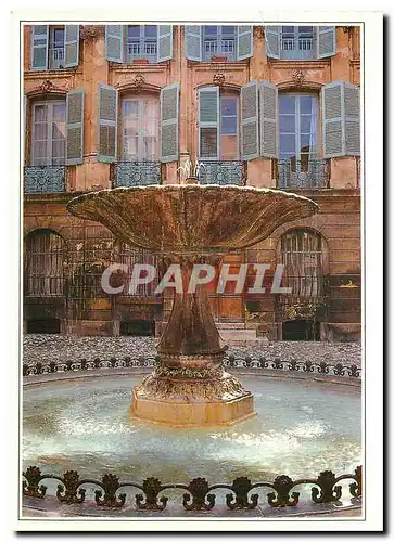Cartes postales moderne Aix en Provence Fontaine et place d'Albertas 1912