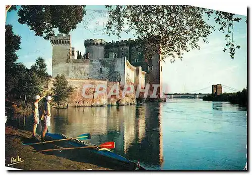 Moderne Karte Tarascon (B du R) Le Chateau du Roi Rene et le Rhone