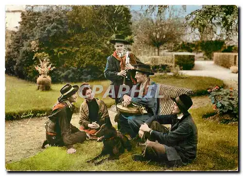 Moderne Karte  En Auvergne La Bonne histoire du Vieux musicien Auvergnat