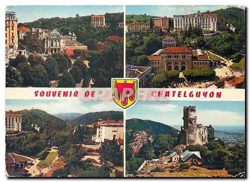 Cartes postales moderne Chatelguyon Place Brosson Etablissement thermal et parc Ch�teau de Tournoel