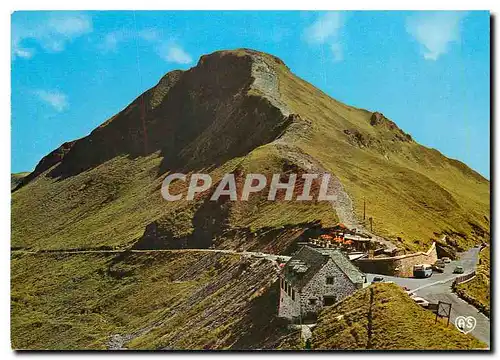 Moderne Karte l'Auvergne Puy Mary (alt 1787 m)dominat le croisement des trois route d'Aurillac Murat et Salers