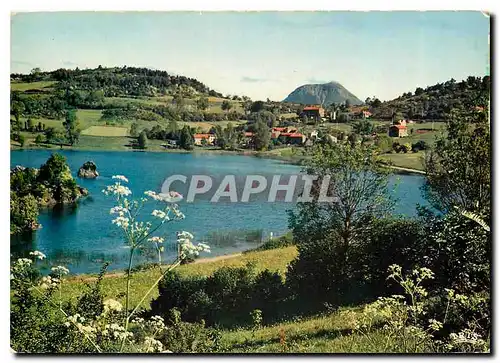 Moderne Karte L'Auvergne 1965 lac de la Cassiere dans le fond de Puy de Dome