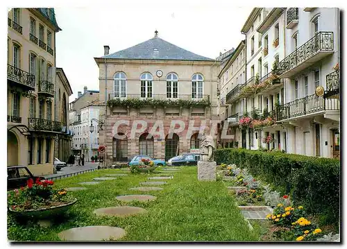 Moderne Karte Plombieres les Bains (Vosges) Place des Bains Romains statue d'Auguste