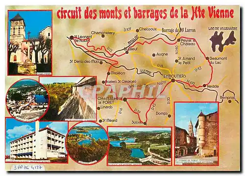Cartes postales moderne Circuit des monts et barrages de la Hte vienne