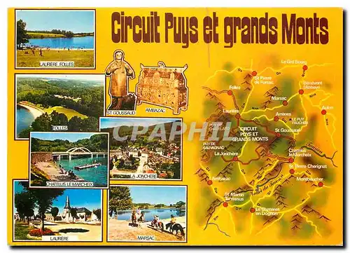 Moderne Karte Circuit Puys et Grand Monts