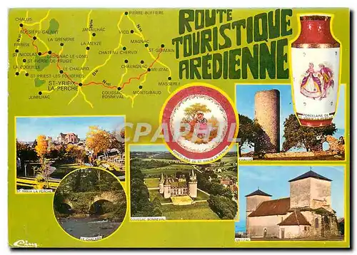 Moderne Karte Route touristique Aredienne