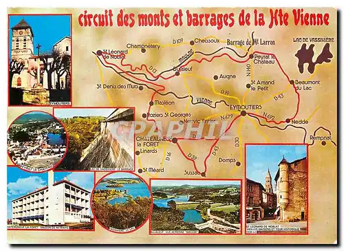 Cartes postales moderne Circuit des monts et barrages de la haute Vienne