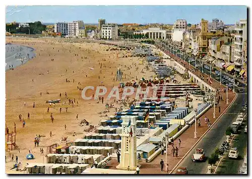 Moderne Karte Les Sables d'Olonne (Vendee) La plage