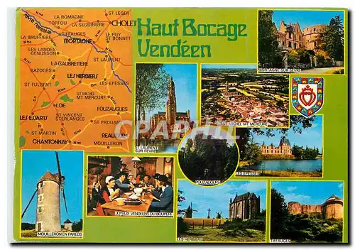 Moderne Karte Haut Bocage Vendeen