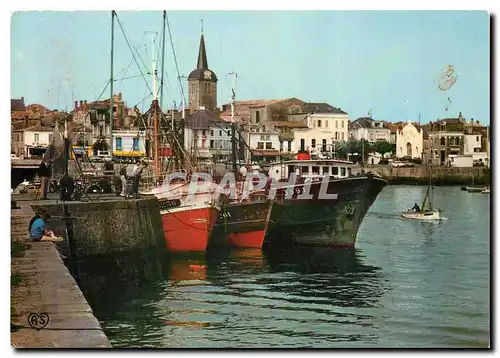 Moderne Karte Les Sables d'Olonne (Vendee) Le port vers la chaume