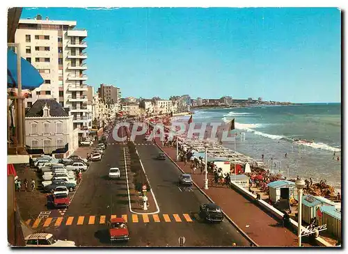 Moderne Karte sur la cote de Lumiere les Sables d'olonne le Remblai et plage a marre haute