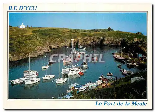 Moderne Karte Lumiere et refuge en haute mer Ile d'Yeu (Vendee) Le port de la Meule