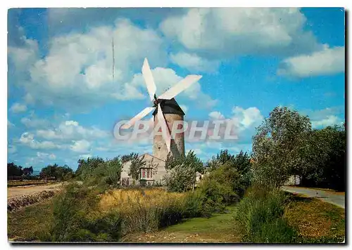 Moderne Karte Vendee Pittoresque Moulin dans le Marai