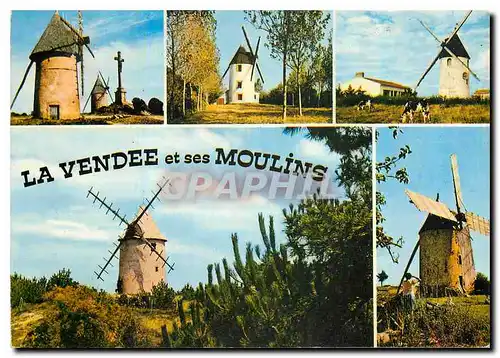 Cartes postales moderne La Vendee et ses Moulins