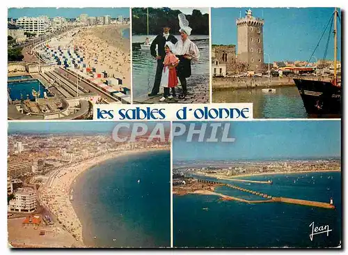 Cartes postales moderne La Vendee Les Sables d'Olonne La piscine et la plage