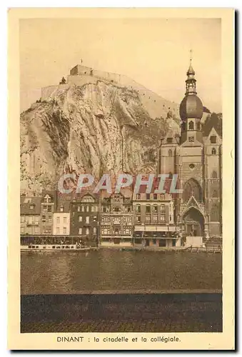 Moderne Karte Dinant La citadelle et la collegiale