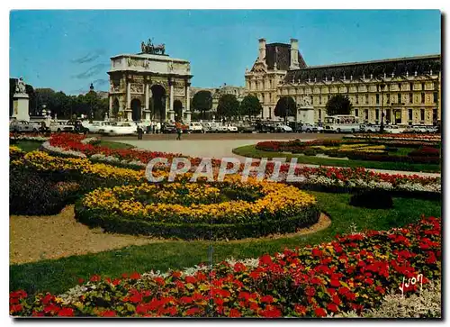 Cartes postales moderne Paris Jardinn des Tuillerie et l'Arc de Triomphe du Carrousel