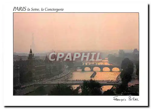 Cartes postales moderne Paris La Seine La Tour eiffel