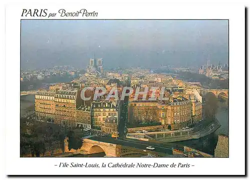 Cartes postales moderne Paris par Benoit Perrin L'Ile Saint Louis la cathedrale Notre Dame de Paris