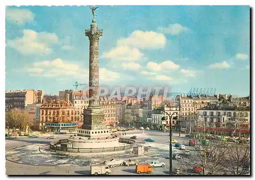 Moderne Karte Paris La Place de la Bastille