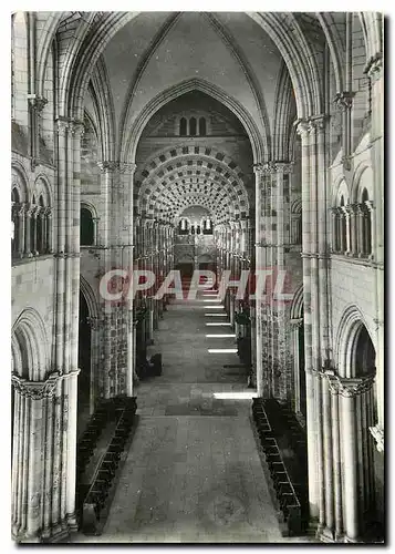 Cartes postales moderne Vezelay (Yonne) Eglise Abbatiale de la Madeleine (1096 fin XIIe s) La Nef vue du Triforuim du Ch