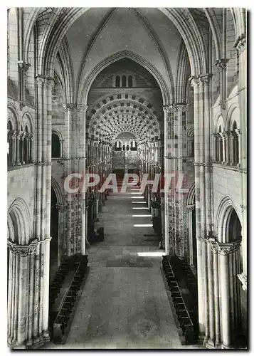 Moderne Karte Vezelay (Yonne) Eglise Abbatiale de la Madeleine (1096 fin XIIe s) La Nef vue du Triforuim du Ch