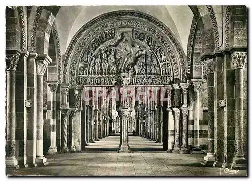 Cartes postales moderne Vezelay (Yonne) Eglise Abbatiale de la Madeleine (XIIe s) La Narthex Portail et la Nef