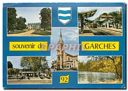 Cartes postales moderne Garches Haute de Seine L'Hotel de Ville La gare