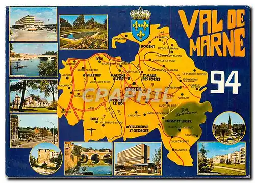 Cartes postales moderne Val de Marne departement issu du noveau decoupage de la region Parisienne