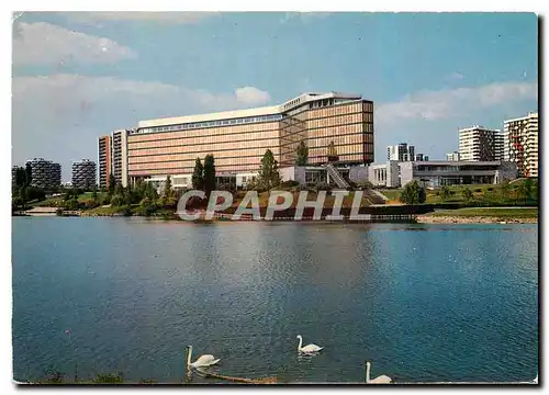 Moderne Karte Creteil la prefecture vue du lac dans le fond a gauche