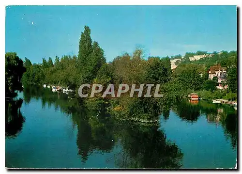 Moderne Karte La Marne vue du Pont de Chennevieres