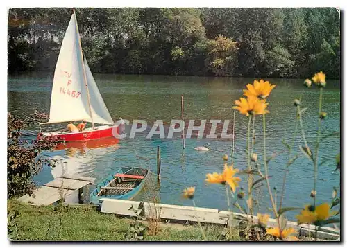 Moderne Karte  La Marne Un dimanche au bord de l'eau