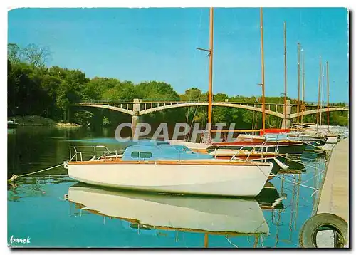 Cartes postales moderne La Marne La paserelle de la Pie sur la Marne entre St Maur et Creteil