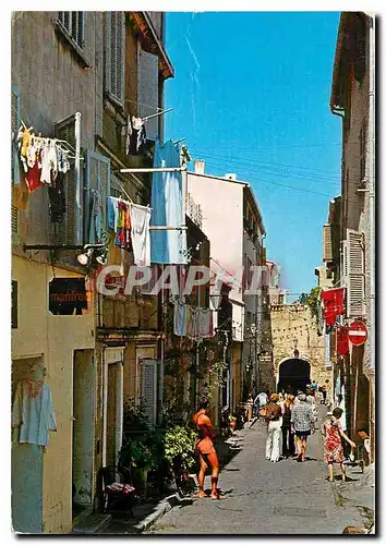 Moderne Karte Saint Tropez (Var) La rue des Remparts