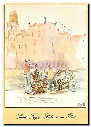 Cartes postales moderne Saint Tropez (Var) Pecheurs au Port